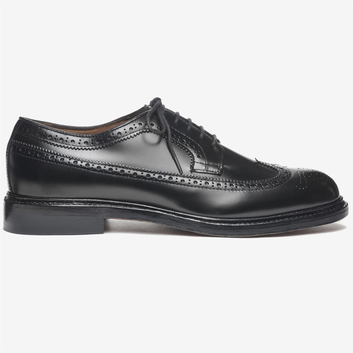 Black Men's Leather Lace-Up Shoe