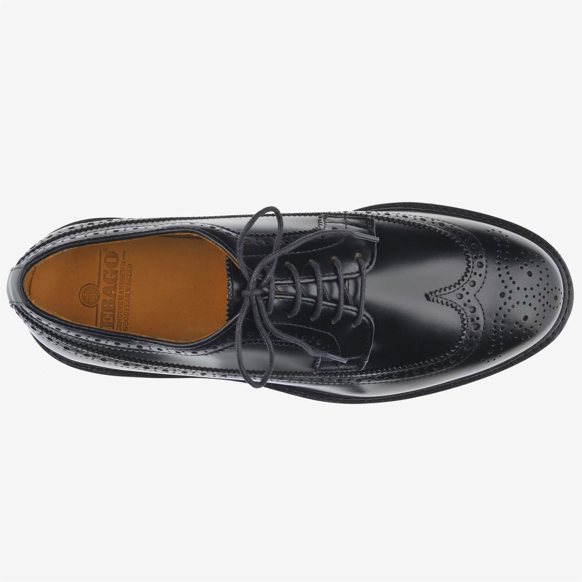Black Men's Leather Lace-Up Shoe