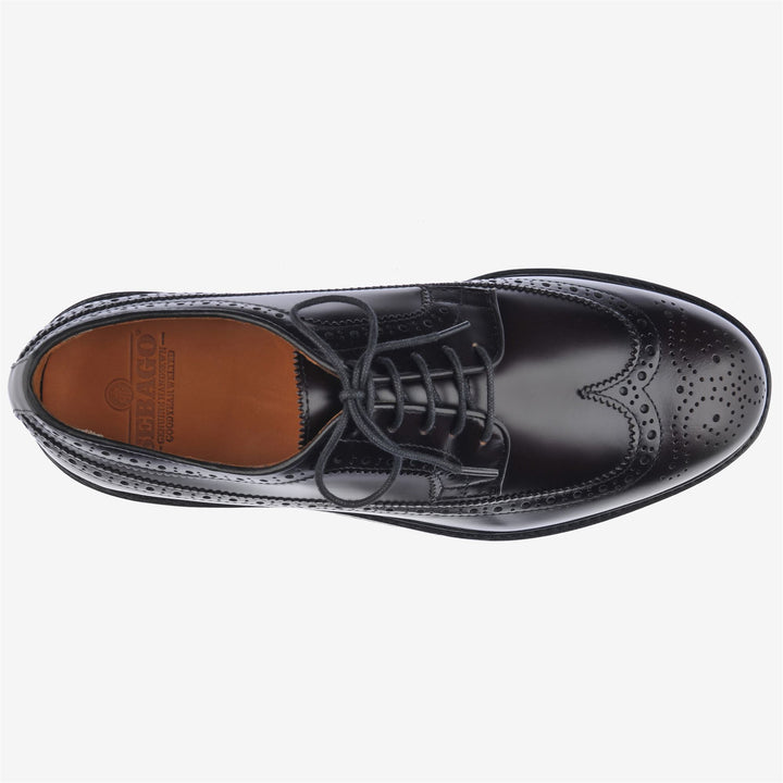 Brogues in Pelle Uomo Bordeaux con Lacci per Affari 4