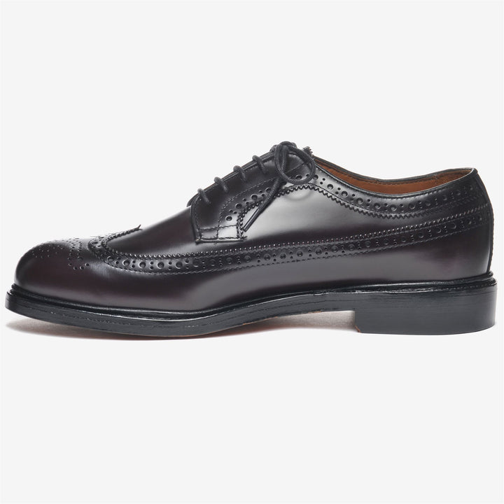 Burgundy Red Men's Leather Business Laced Brogues 3