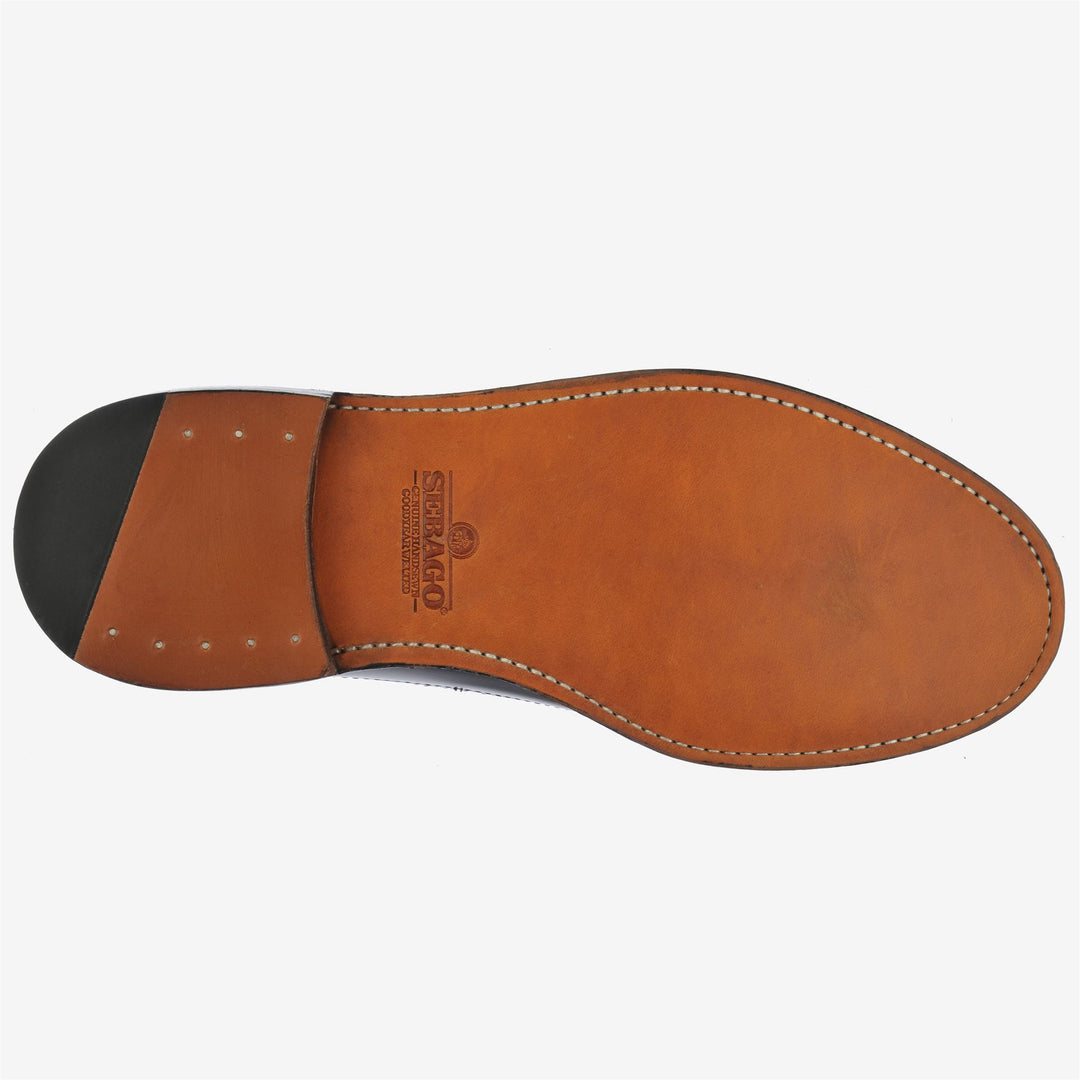 Brogues in Pelle Uomo Bordeaux con Lacci per Affari main