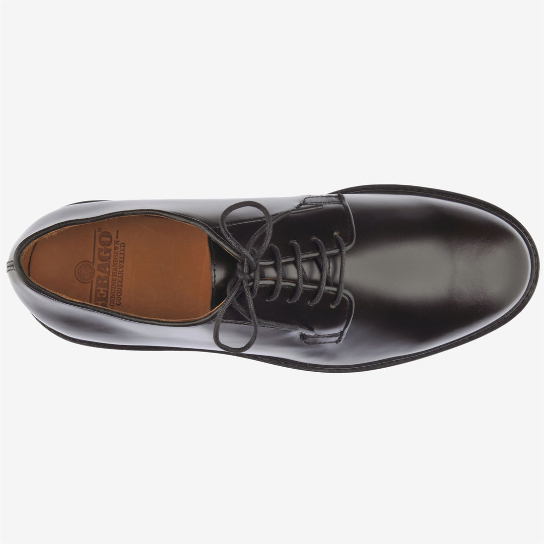Burgundy Red Men's Leather Business Laced Low Cut Shoes main