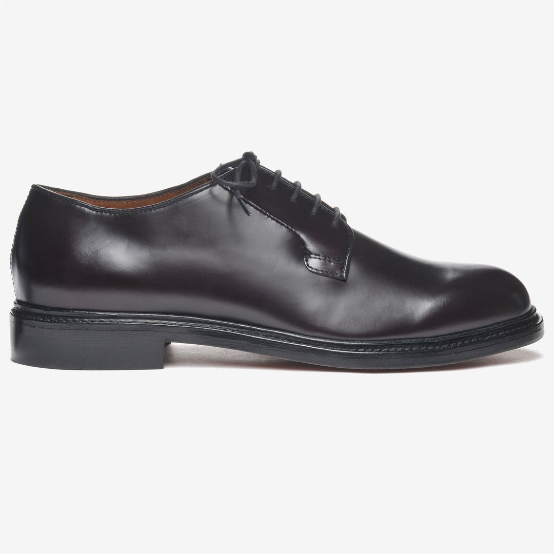 Burgunderrote Herren Business-Schnürschuhe aus Leder 01