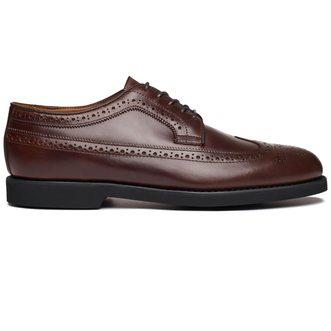Scarpe da Uomo in Pelle Business Lacciate Basse Marrone Scuro main