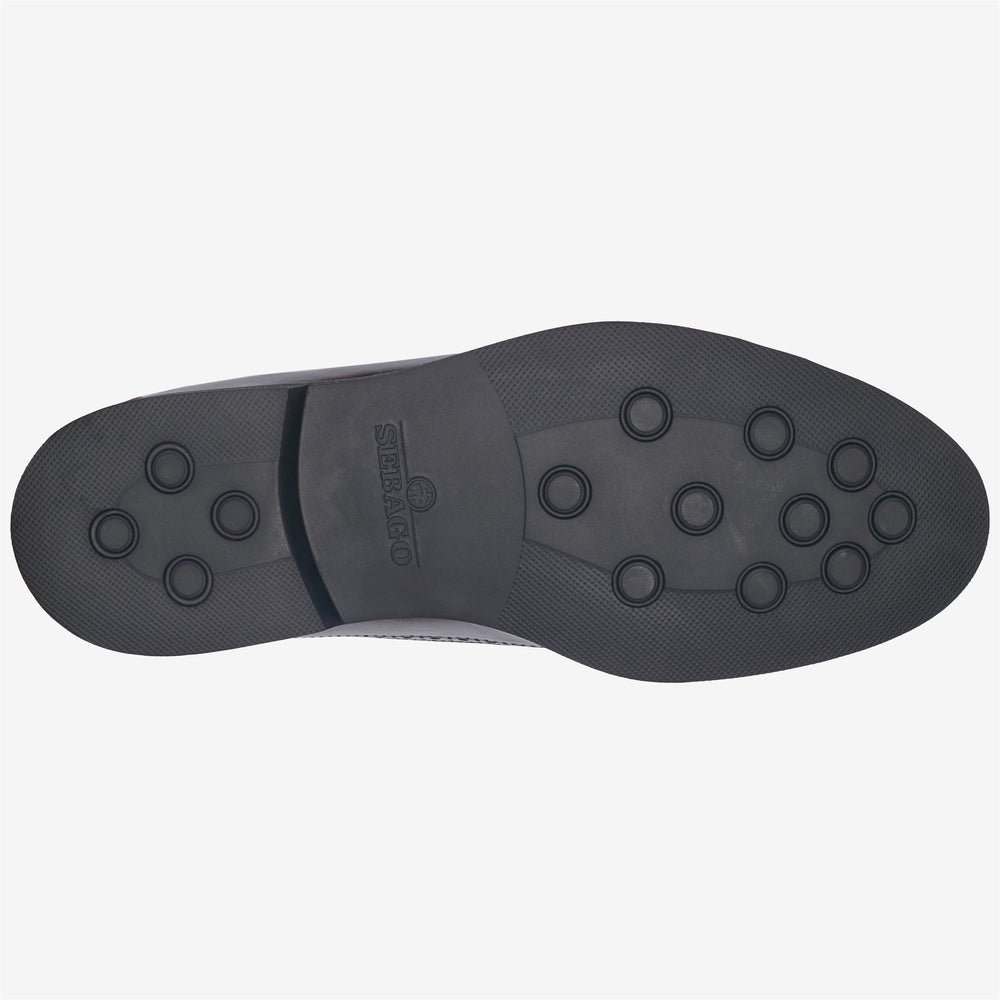 Zapatos de cuero de corte bajo con cordones para hombre, color marrón oscuro 02