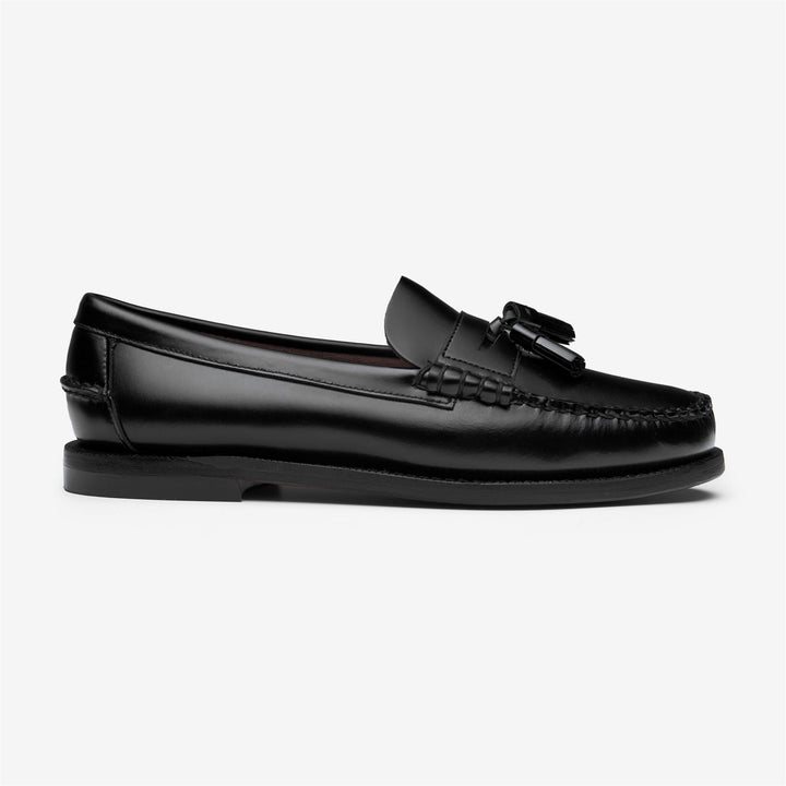 Schwarze mehrfarbige Damen Leder Mokassin Business Loafer 1