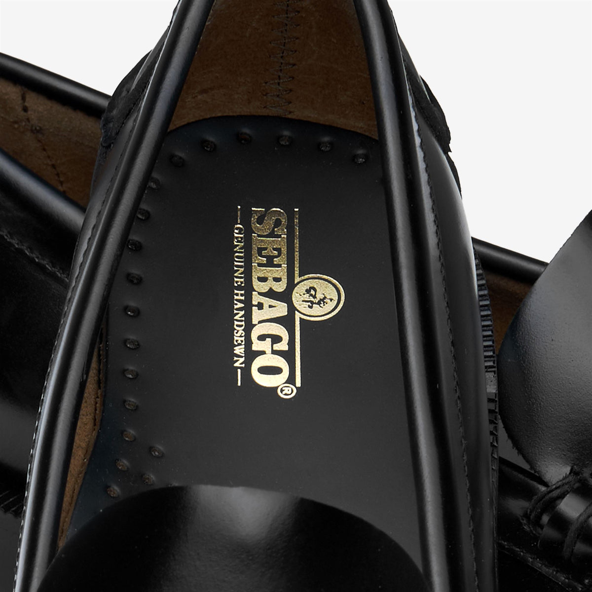 Mocassino senza lacci in pelle nero da donna