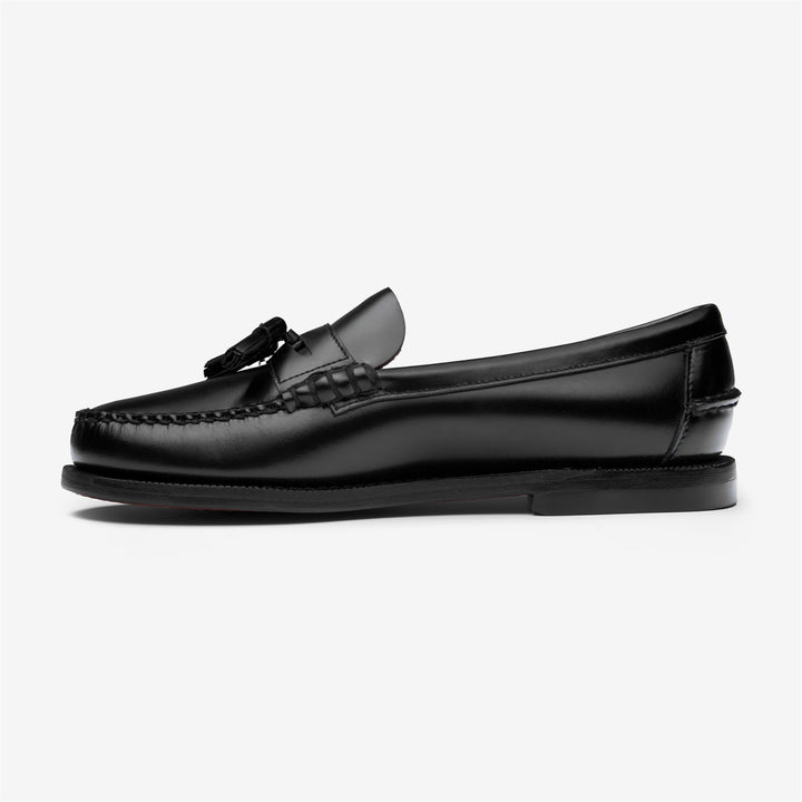 Schwarze mehrfarbige Damen Leder Mokassin Business Loafer 3
