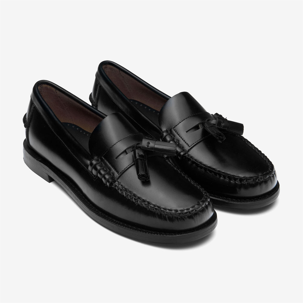 Black Multicolor Women's Leather Moccasin Business Loafers 02