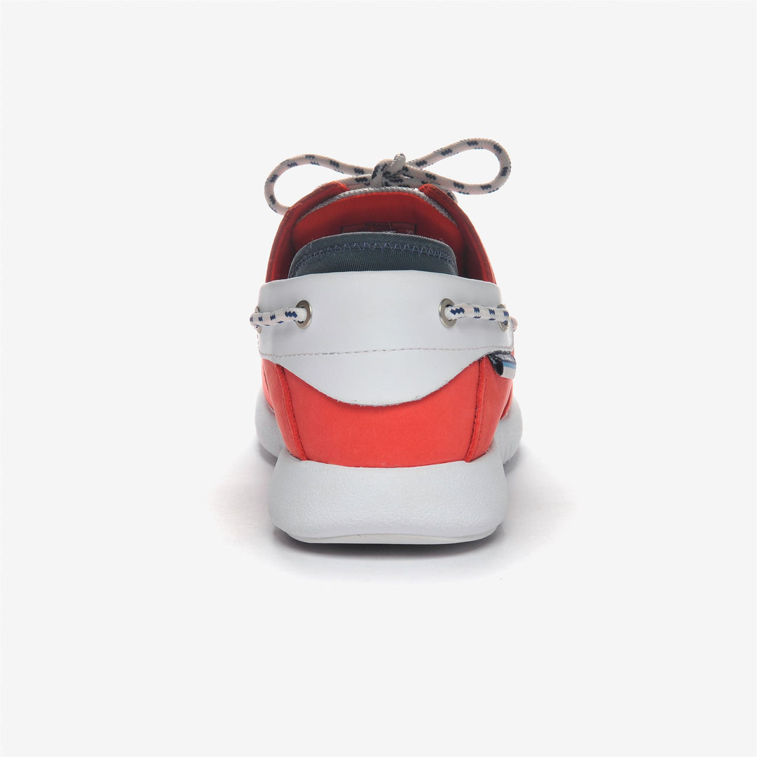 Red White Men's Sailing Moccasin with Slip-Resistant Outsole main