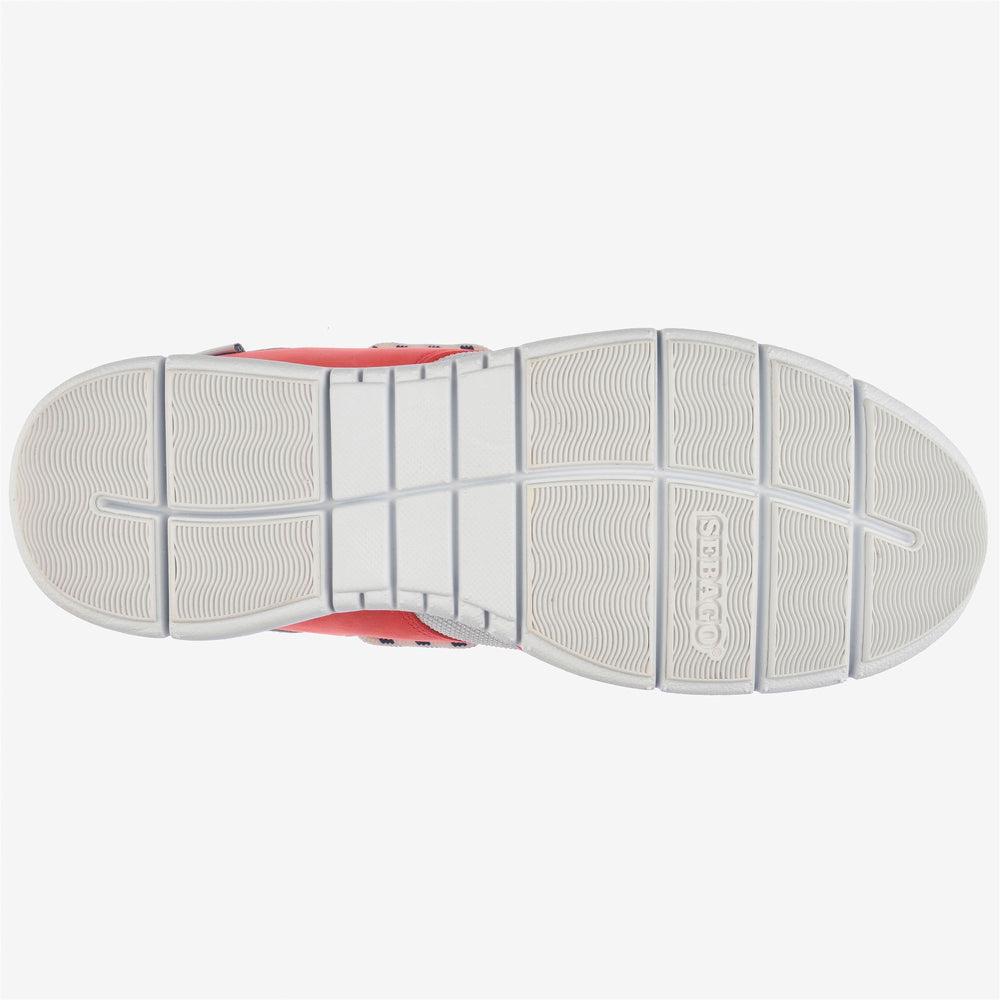 Red White Men's Sailing Moccasin with Slip-Resistant Outsole 02