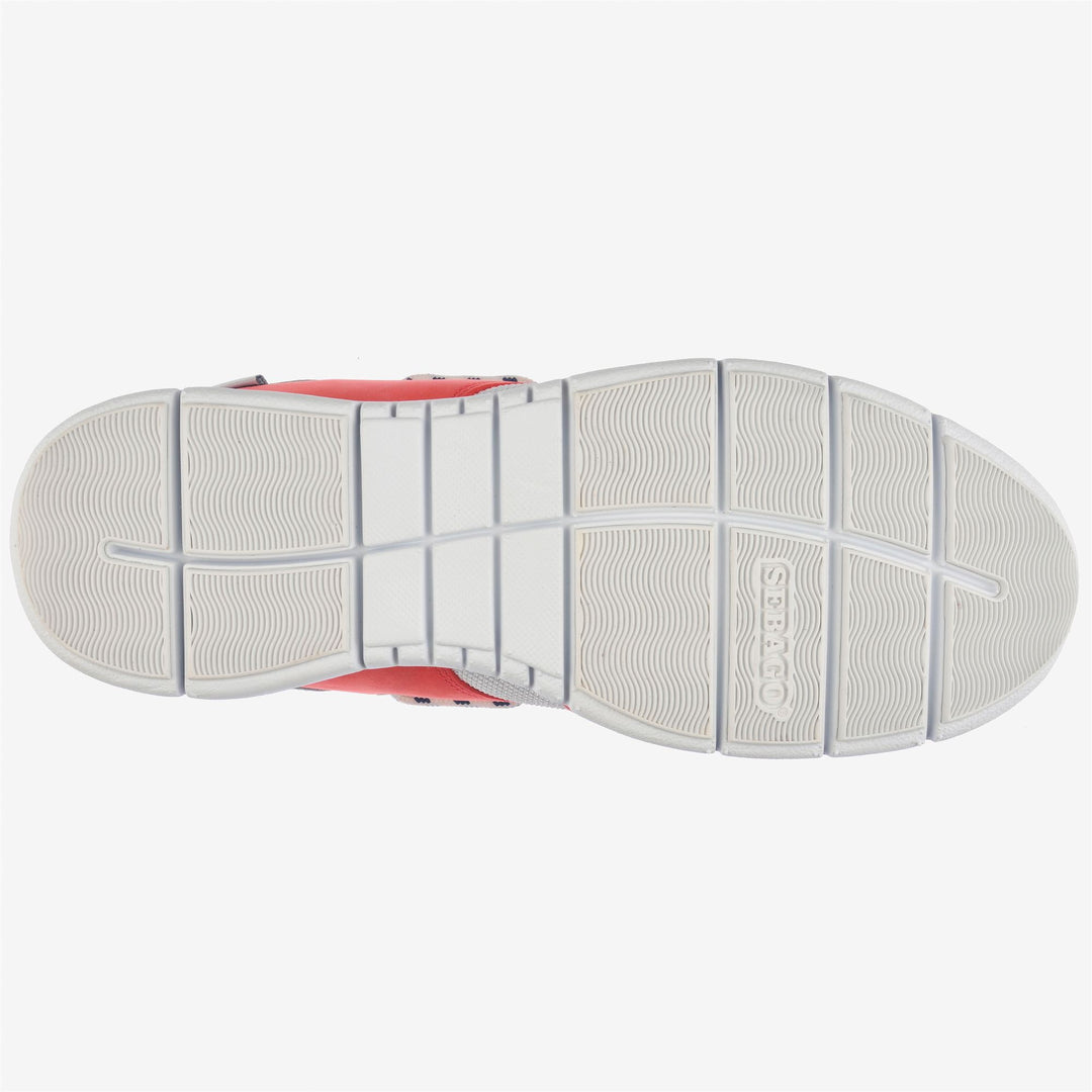Red White Men's Sailing Moccasin with Slip-Resistant Outsole main
