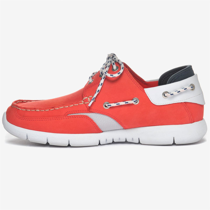 Red White Men's Sailing Moccasin with Slip-Resistant Outsole 3
