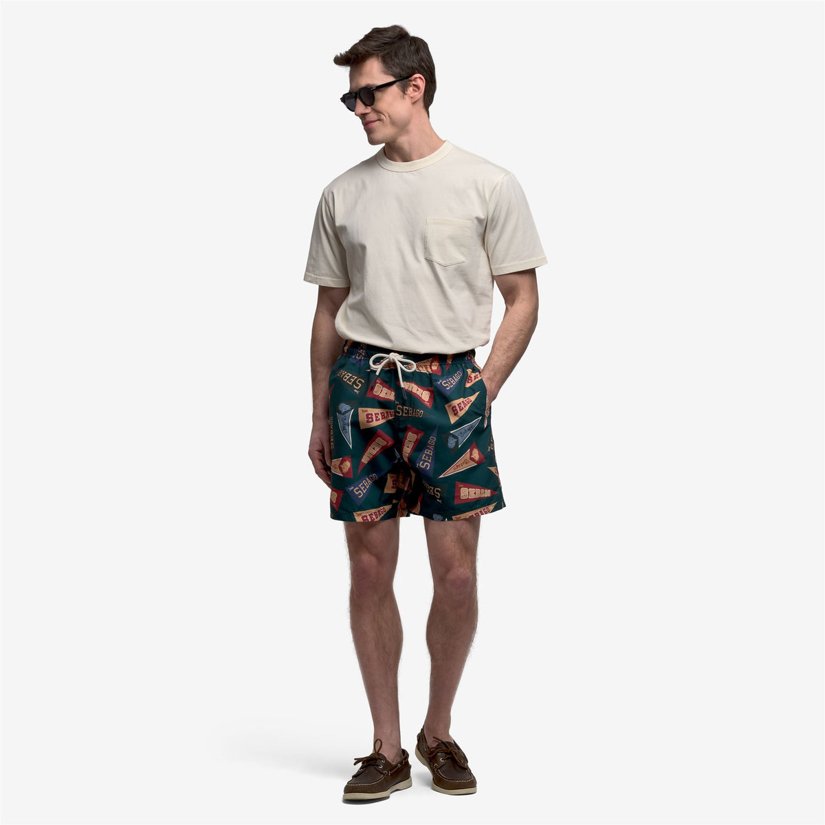 Bathing Suits_MAN_SANDBEACH_Swimming Trunks_Fancy Pennant Green - Commercial 7