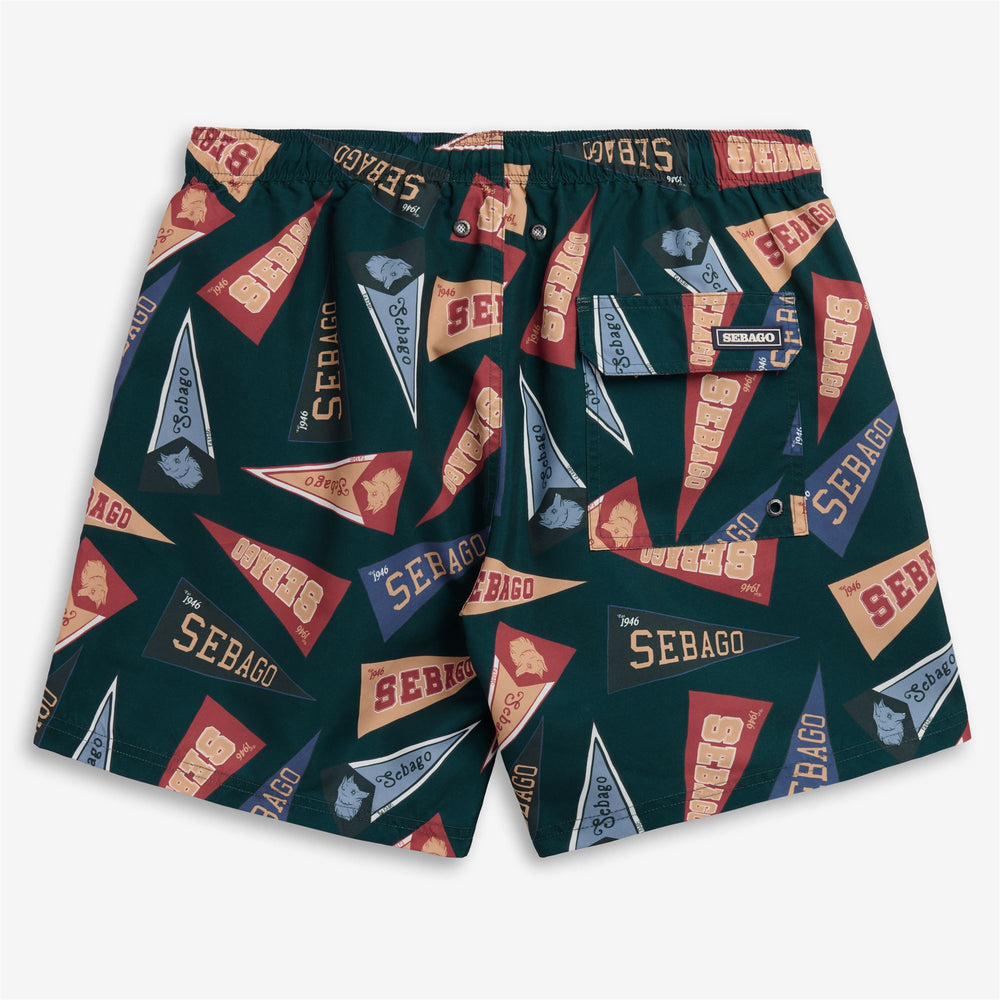 Short de bain vert pour homme avec taille élastique et poches 02