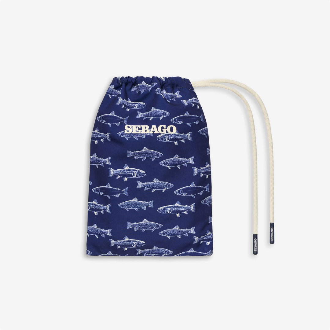 Navy Blue Men's Swimming Trunks with Elastic Waist and Pockets main