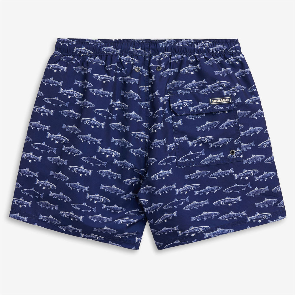Maillot de bain homme bleu marine avec taille élastique et poches 02