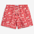 Bathing Suits_MAN_SANDBEACH_Swimming Trunks_Fancy Palm Sunset Dusty Red - Commercial 1