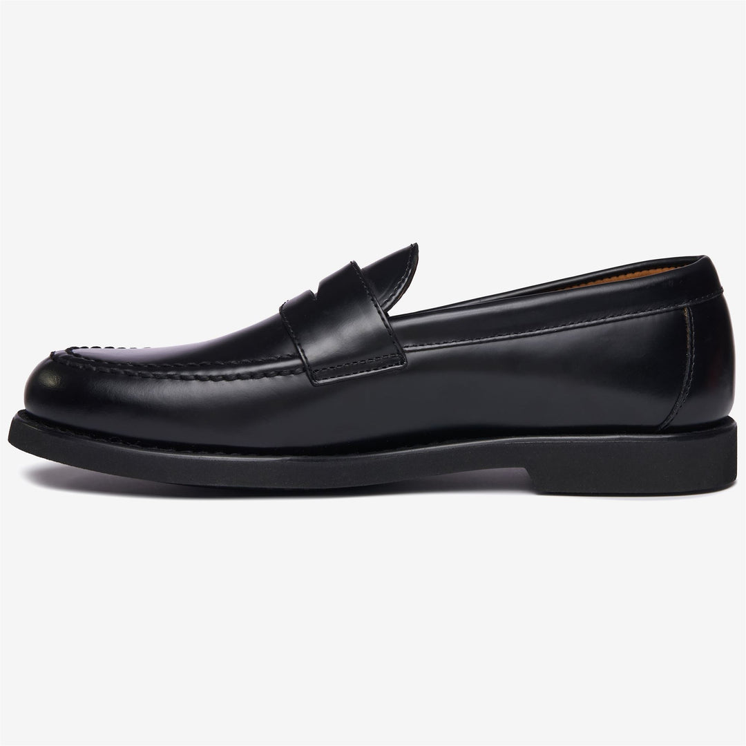 Schwarze Herren Leder Mokassin Loafer fürs Business main