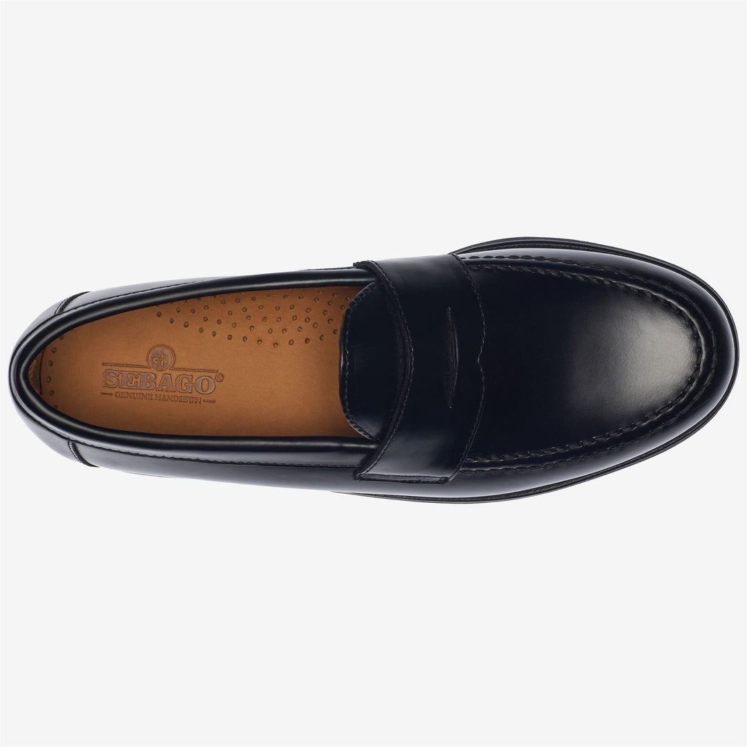 Black Men's Leather Moccasin Loafers for Business main