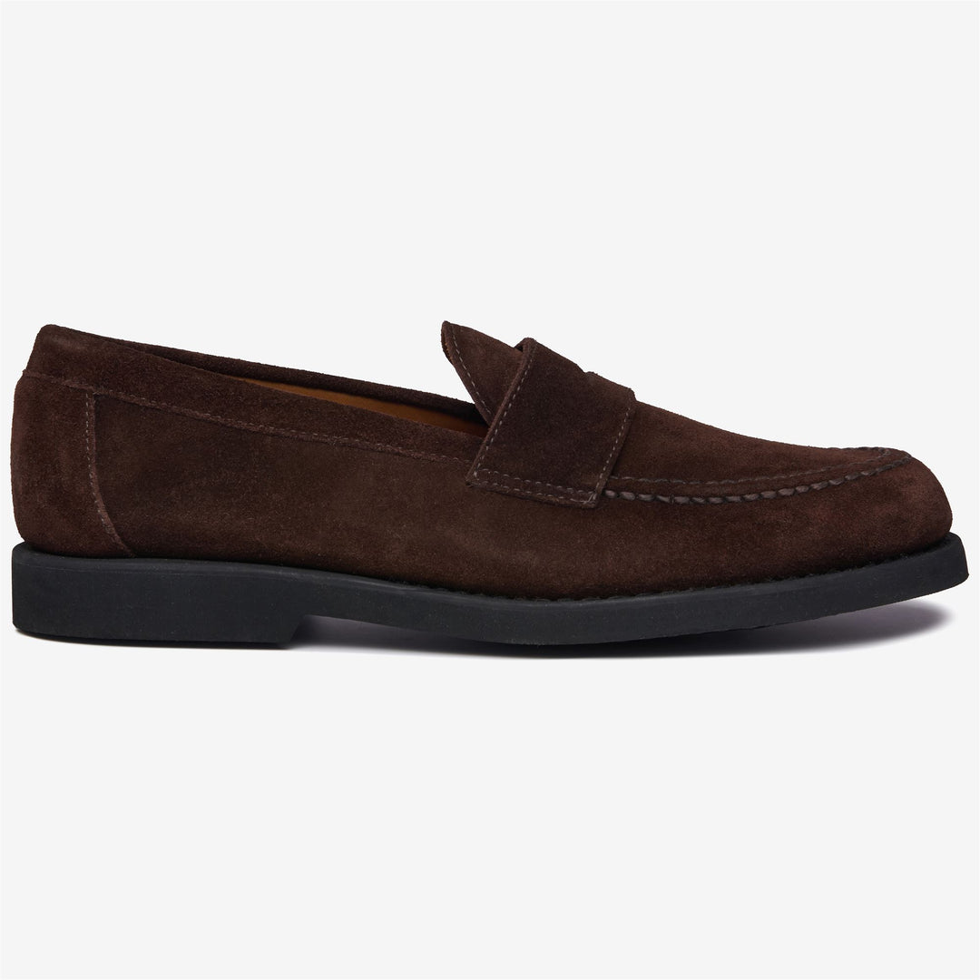 Dunkelbraune Herren-Mokassin-Loafer aus Wildleder für den Business-Bereich 01