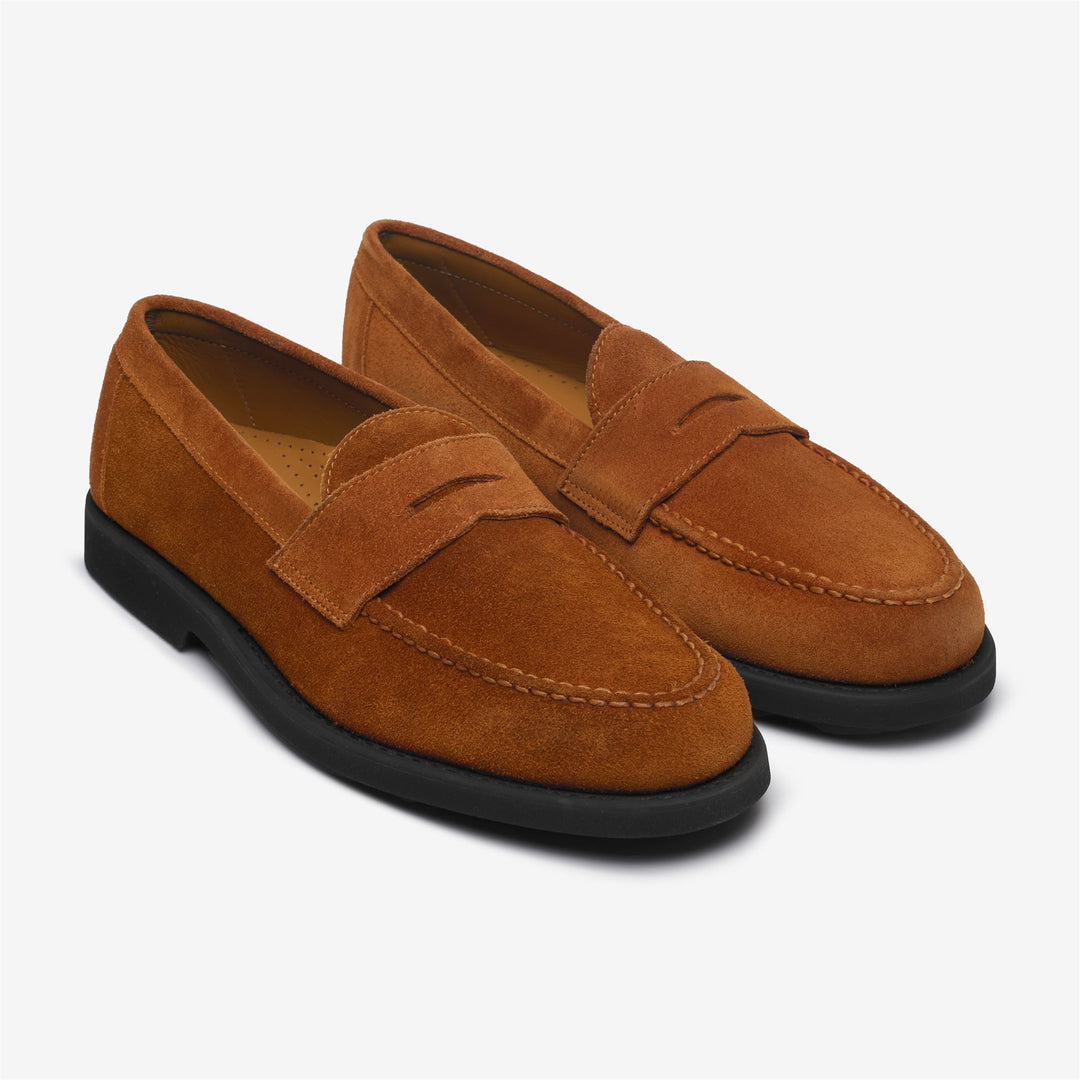 Mocassins d'affaires marron cognac pour homme main