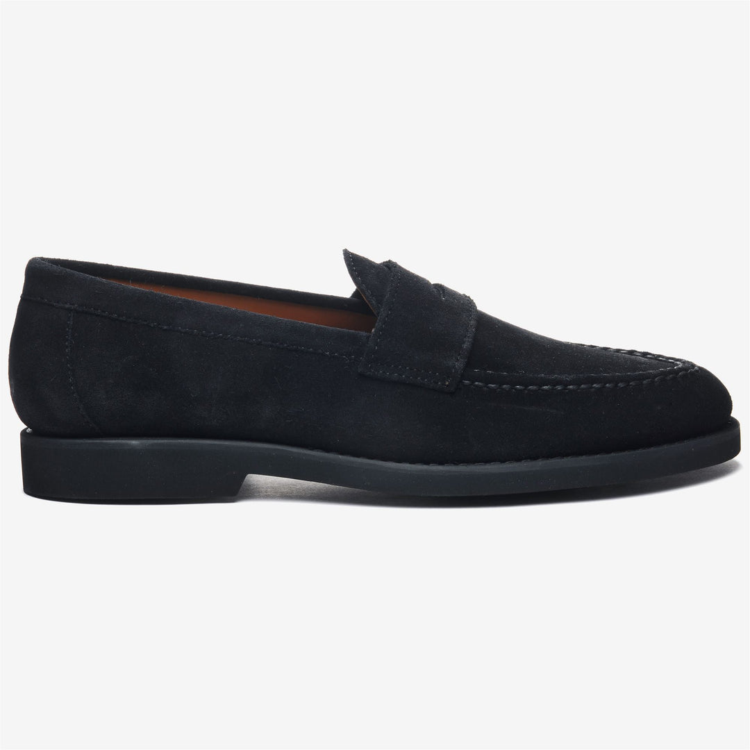 Marineblaue Herren-Mokassins aus Wildleder 01