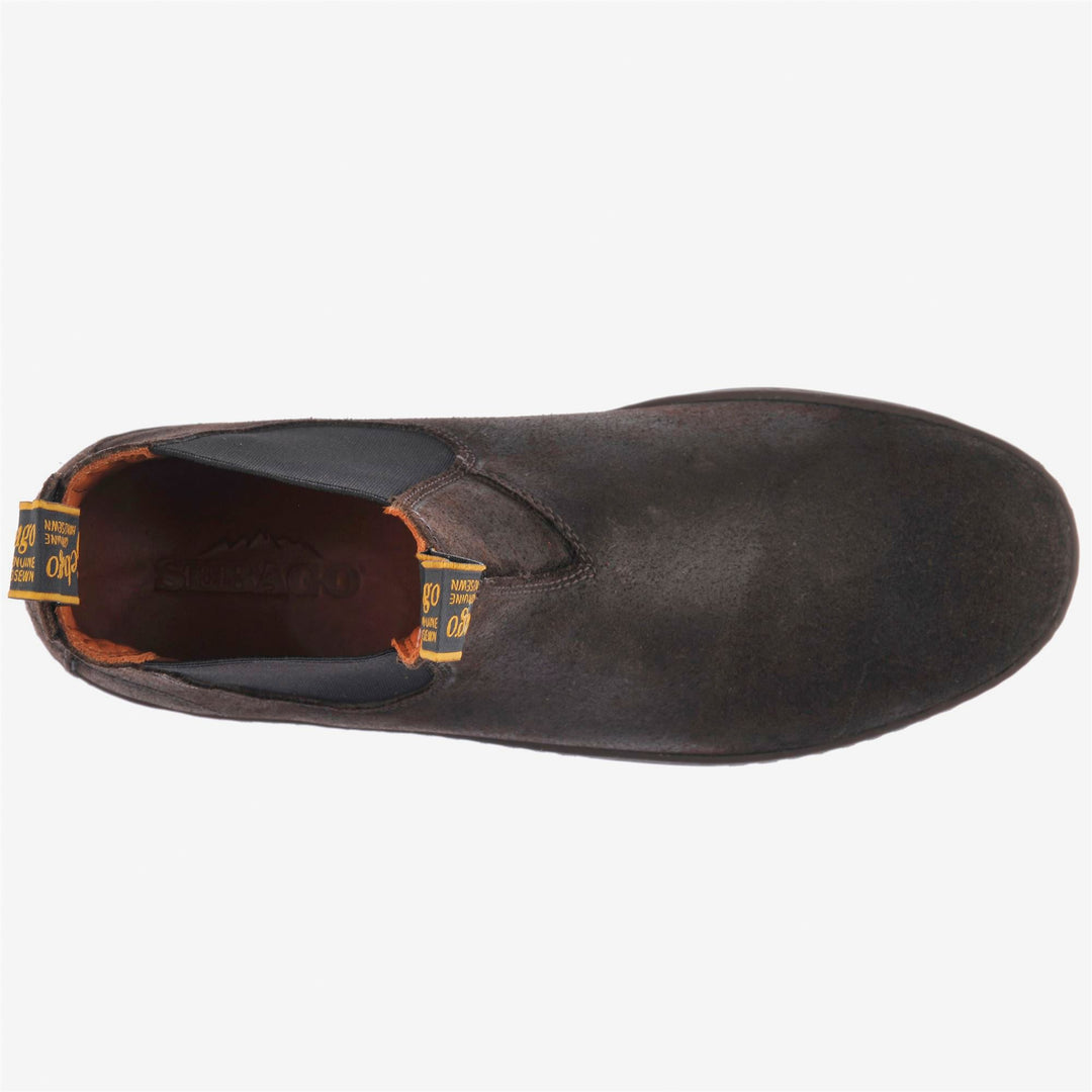 Botines de ante marrón oscuro sin cordones para hombre para navegar main