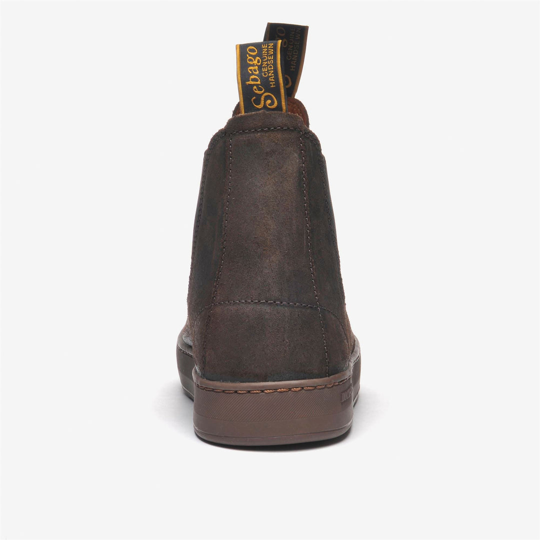 Botines de ante marrón oscuro sin cordones para hombre para navegar main