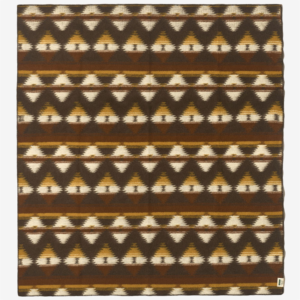 Orange Unisex Wool Blend Functional Blanket with Graphic Motif 02