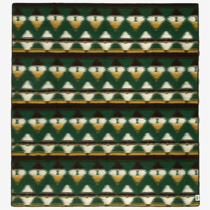 Green Multi-Color Unisex Wool Outdoor Blanket for Comfort 2