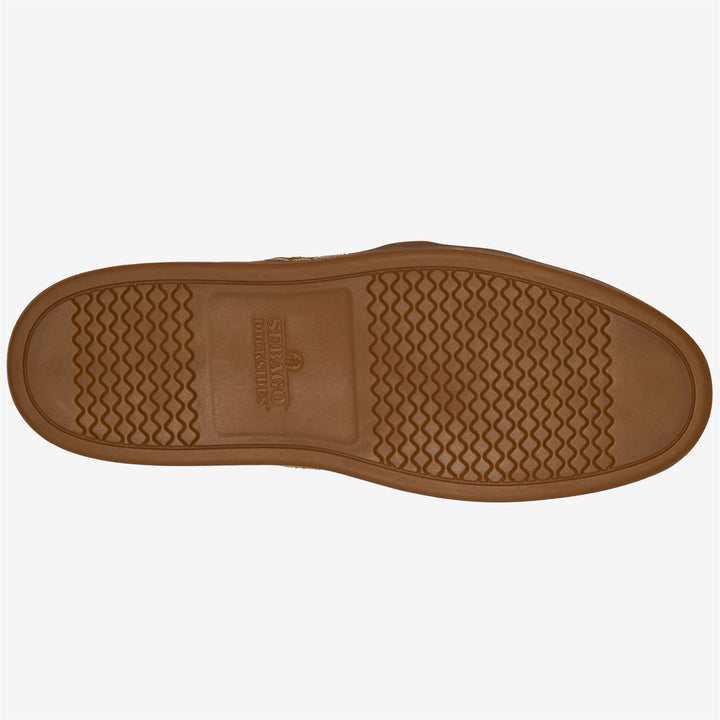 Orange Leather Men's Low Cut Yachting Sneakers with Padded Collar 2