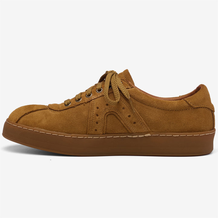 Baskets basses en cuir orange pour homme avec col rembourré 3