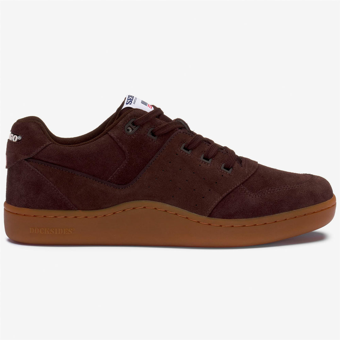 Brown Unisex Low Cut Retro Suede Sneakers 01