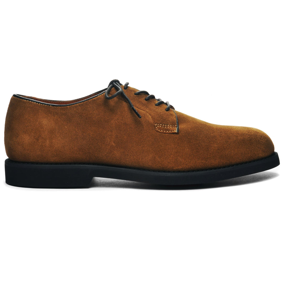 Chaussures basses en cuir marron cognac pour homme 01