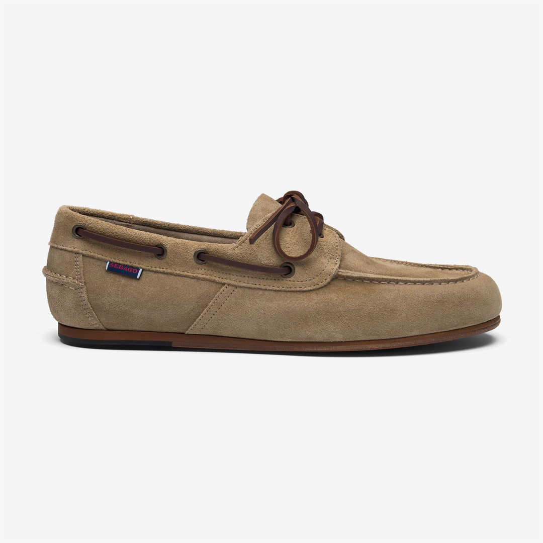 Beige Men's Moccasin Boat Shoes for Yachting 01