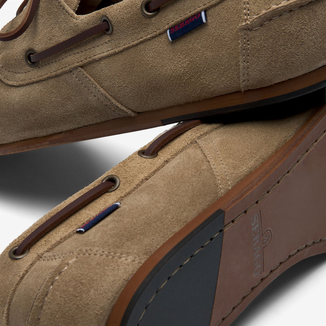 Mocassins beiges pour homme, chaussures bateau pour la voile main