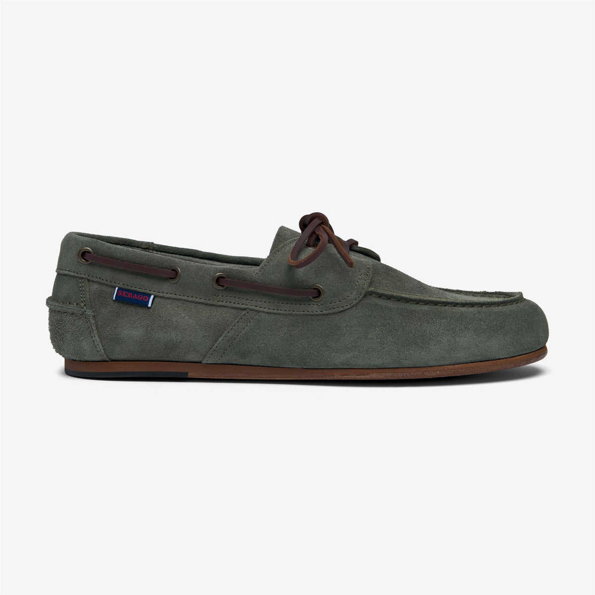 Grüner Herren-Bootsschuh aus Wildleder