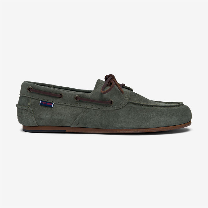 Military green Men's Suede Moccasin Docksides for Yachting 1