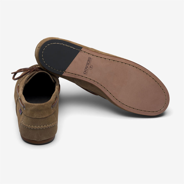 Brown men's Yacht Moccasin Boat Shoes in Soft Italian Suede 4