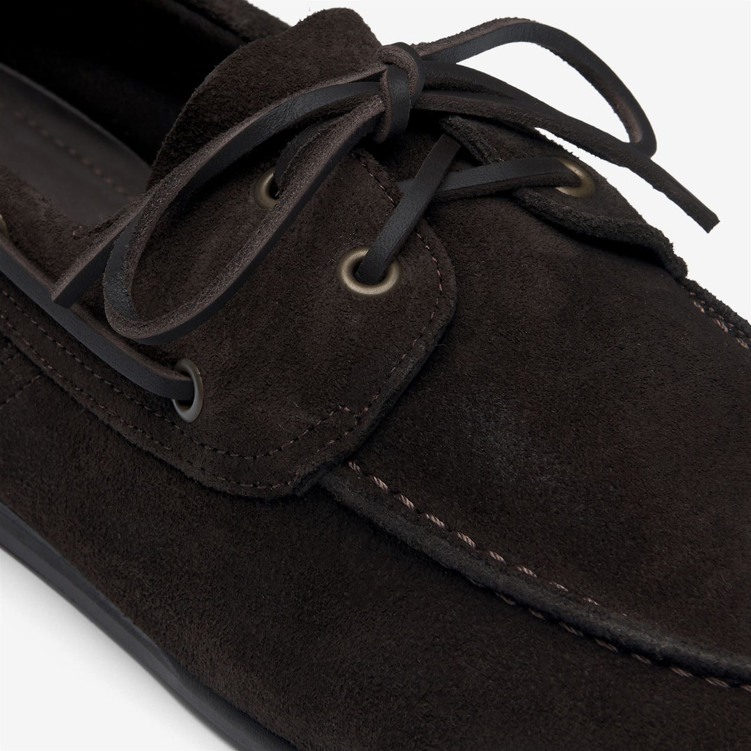 Brown Men's Yachting Moccasin Boat Shoes with Leather Sole main