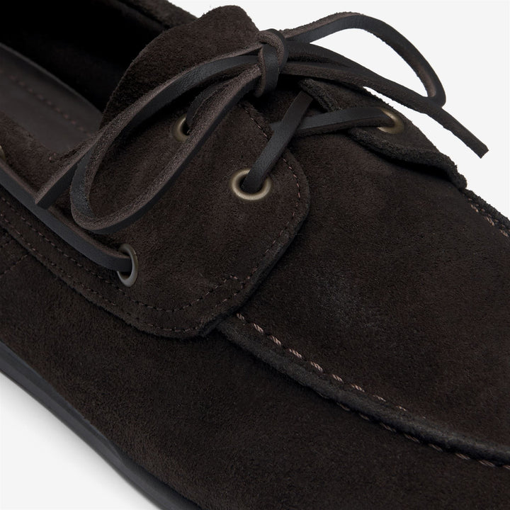 Brown Men's Yachting Moccasin Boat Shoes with Leather Sole 6