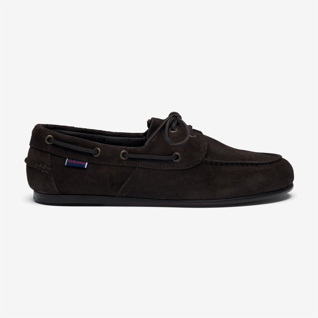 Brown Men's Yachting Moccasin Boat Shoes with Leather Sole main