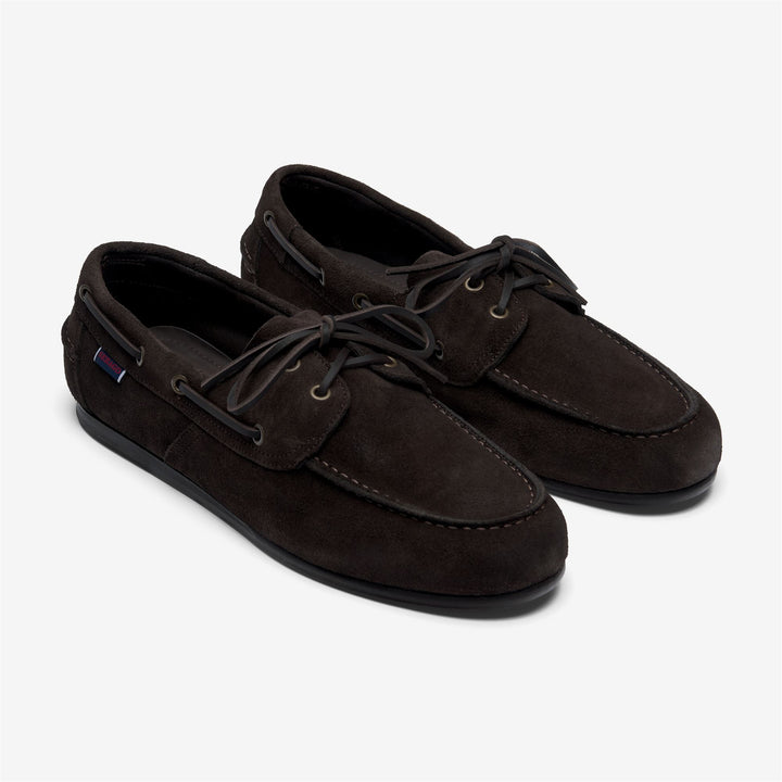 Brown Men's Yachting Moccasin Boat Shoes with Leather Sole 2