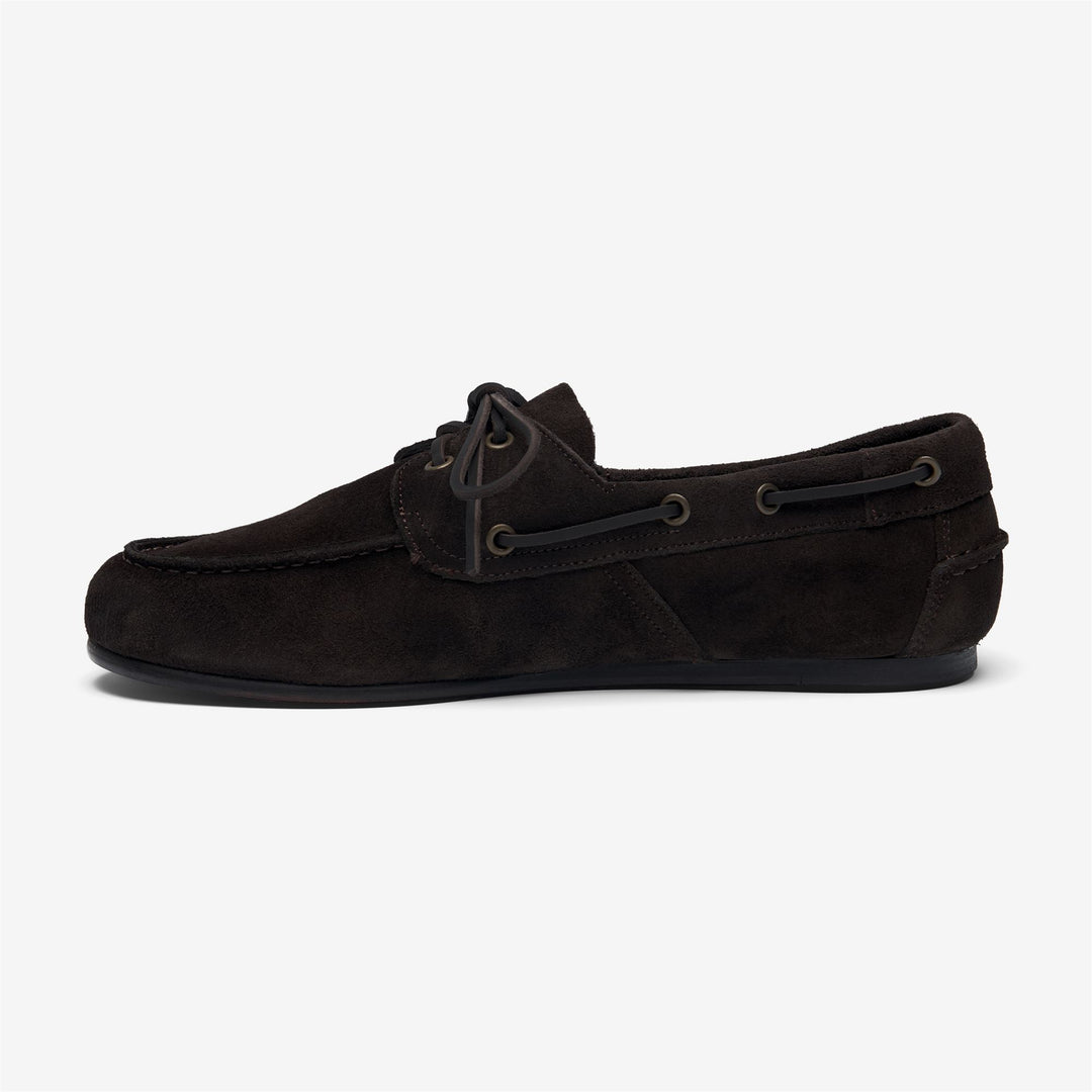 Brown Men's Yachting Moccasin Boat Shoes with Leather Sole main