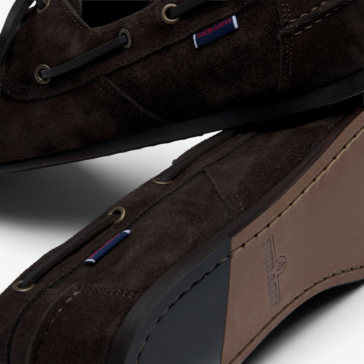 Brown Men's Yachting Moccasin Boat Shoes with Leather Sole 5