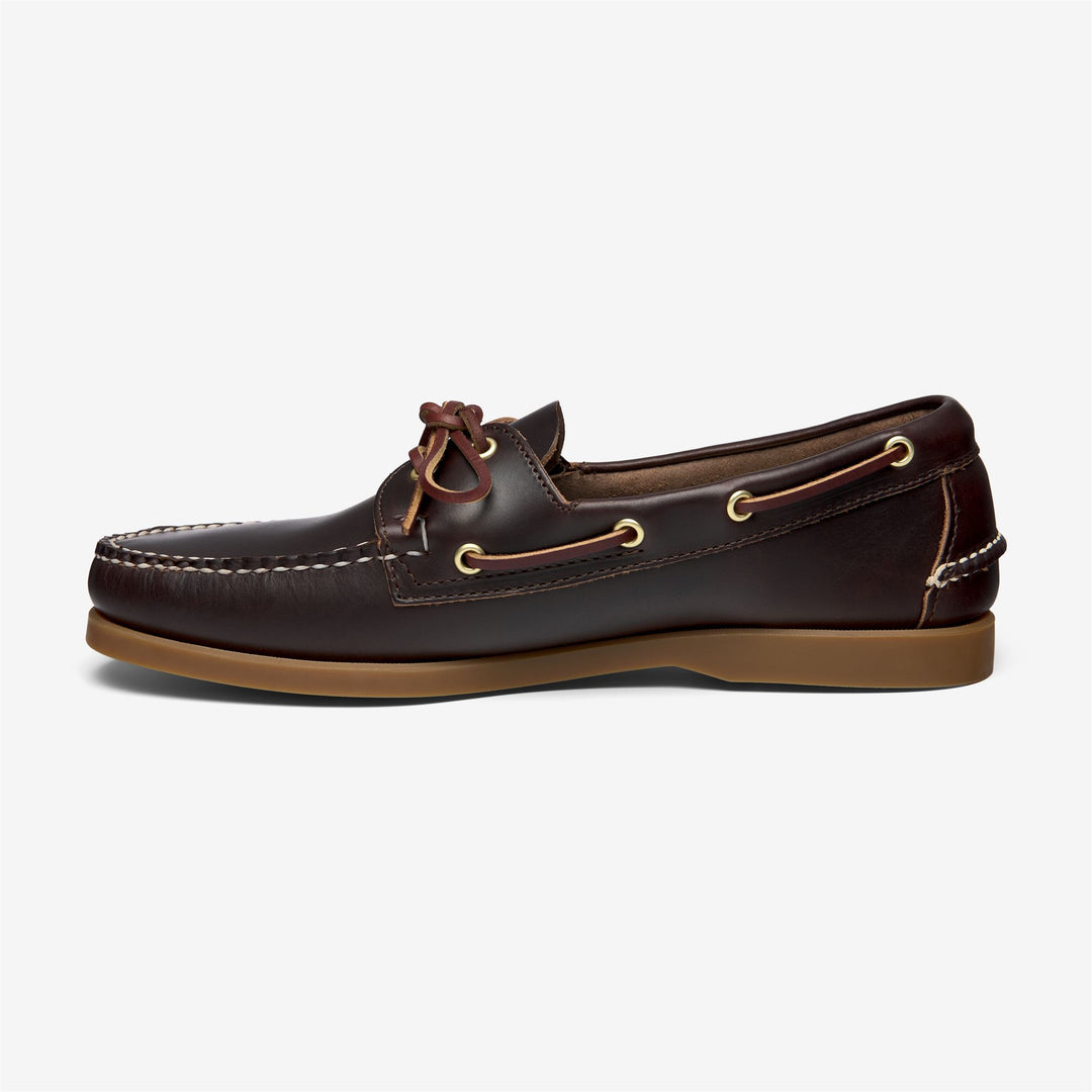 Men's Brown Leather Boat Shoes for Yachting main