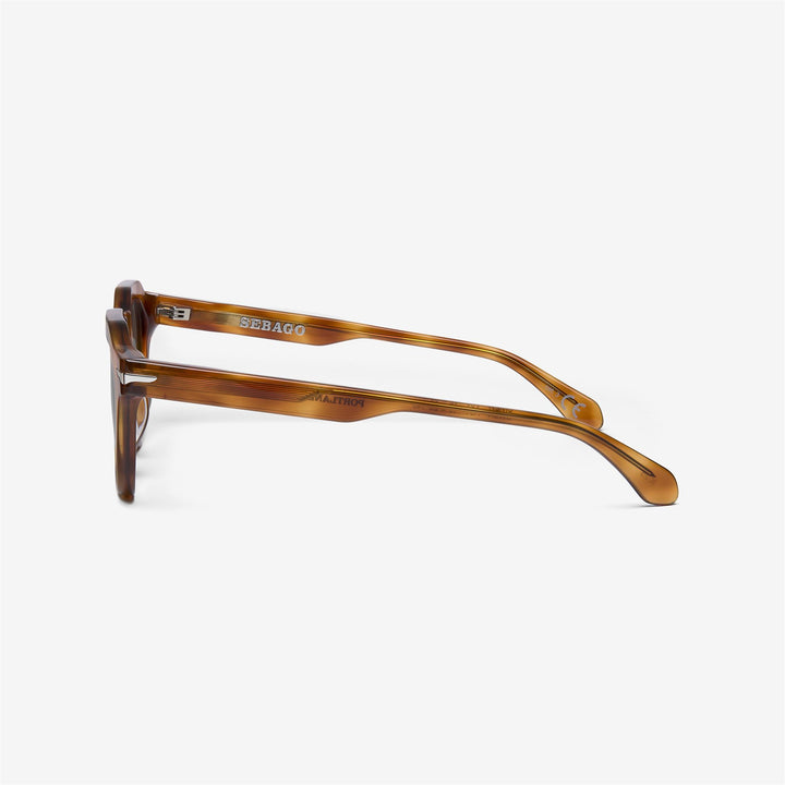 Orange unisex functional sunglasses with acetate frame 2