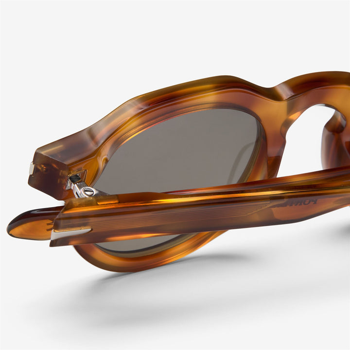Orange unisex functional sunglasses with acetate frame 4