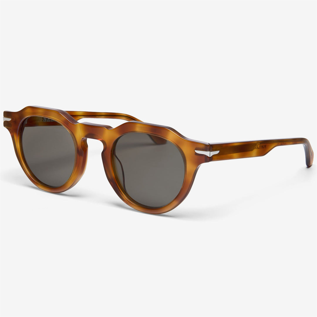 Orangefarbene, funktionelle Unisex-Sonnenbrille mit Acetatrahmen 01